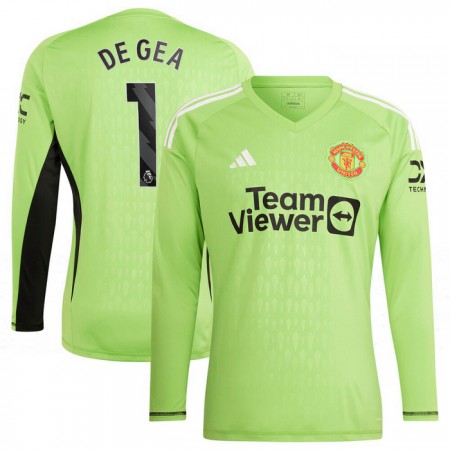 Camisolas Manchester United De Gea 1 Guarda Redes 1º Equipamento Principal 2023-24 Manga Comprida